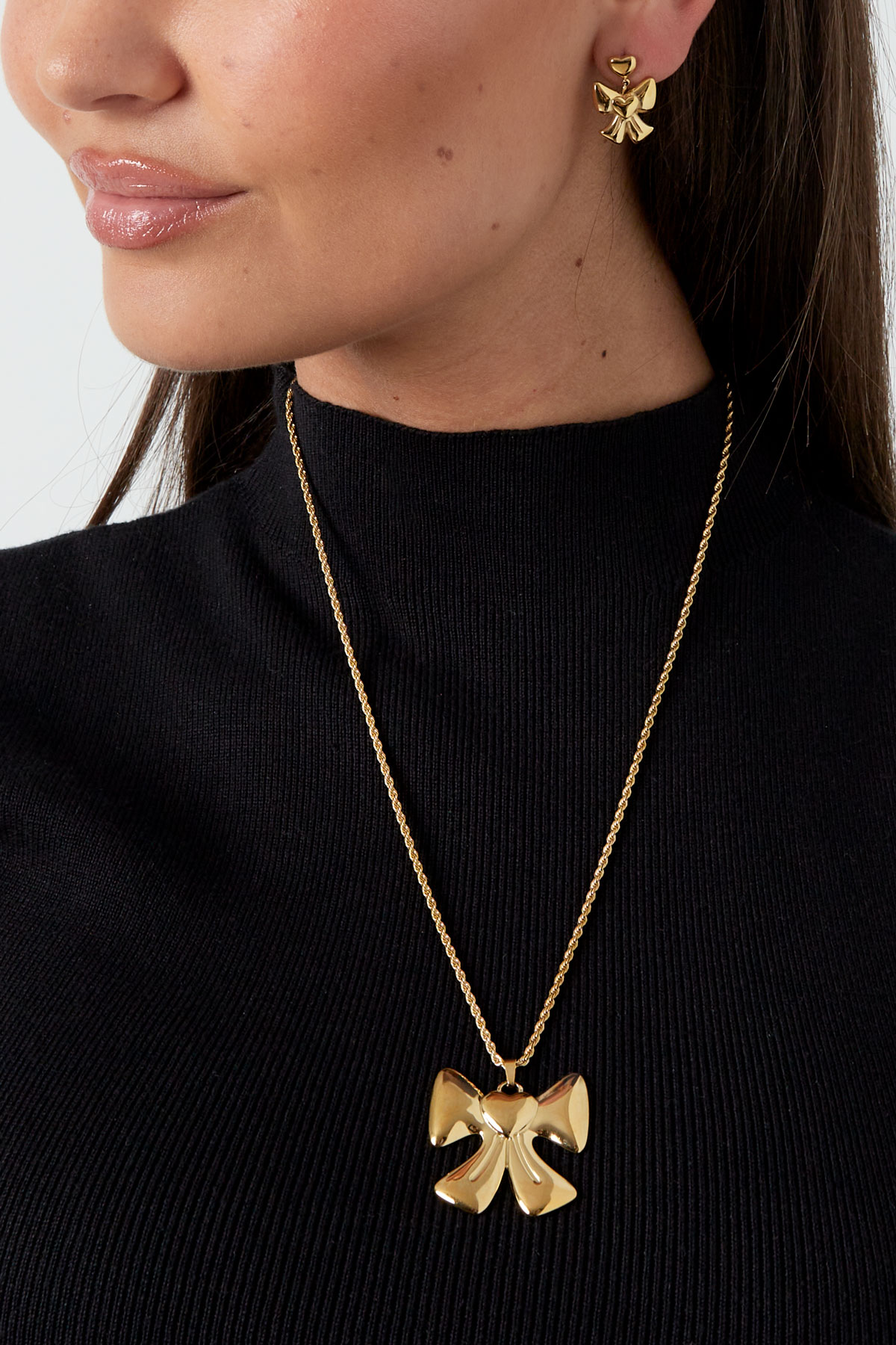 Ketting bow lover - goud h5 Afbeelding3
